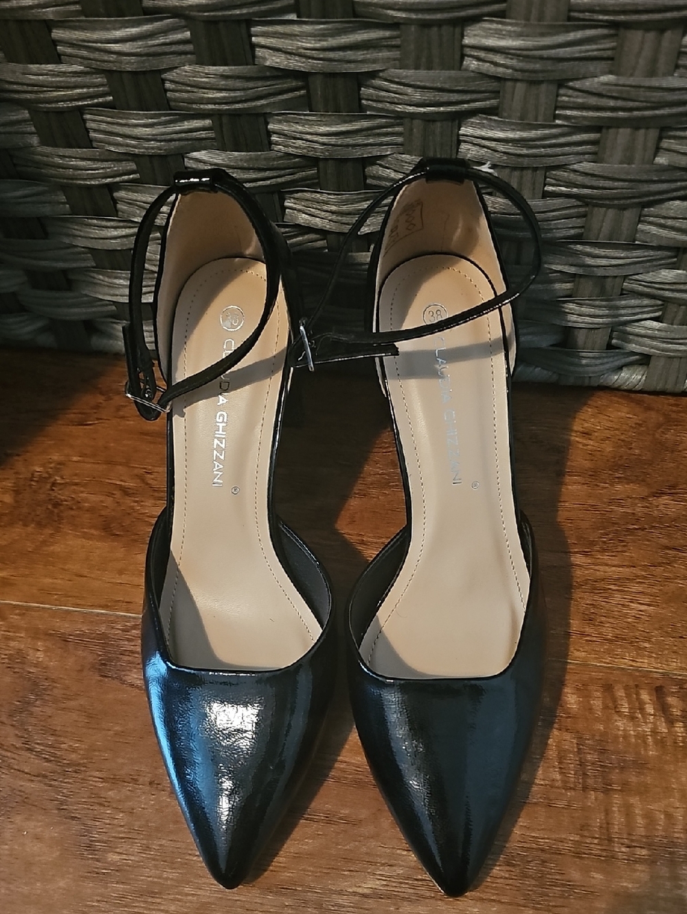 Claudia Ghizzani Pointed-Toe Ankle-Strap Heels